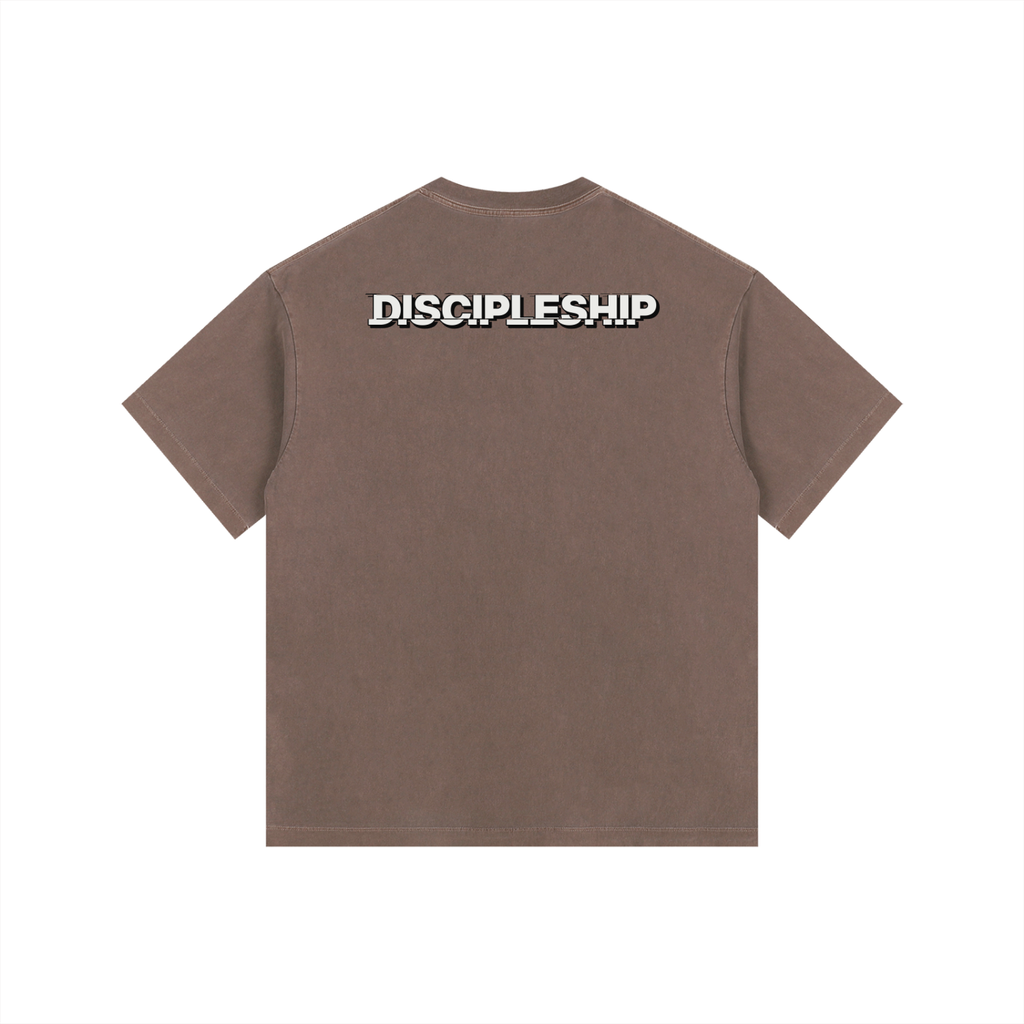 Discipleship Essential  Vintage Washed Oversized Cotton T-Shirt