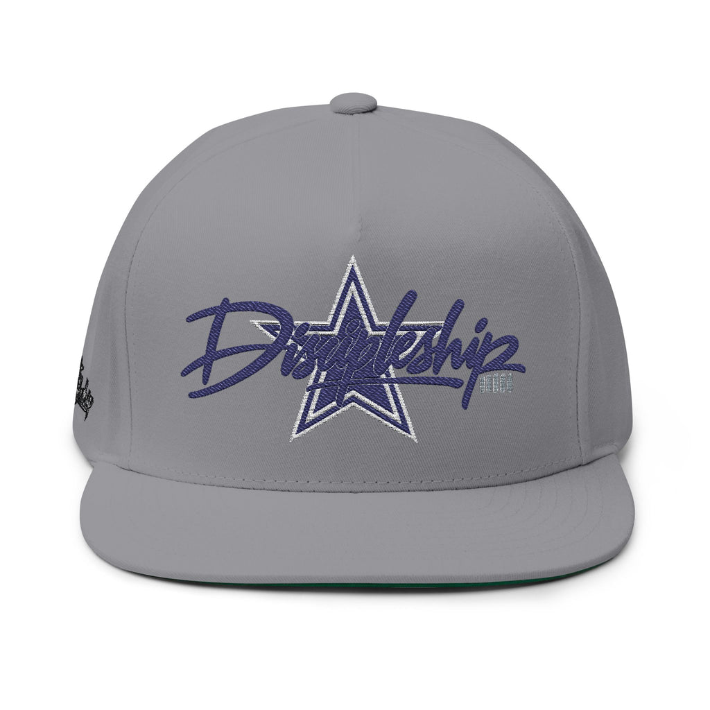 Flat Bill Cap — 'Daylight' Script Star Embroidered Snapback