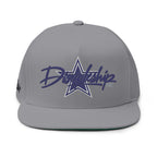 Flat Bill Cap — 'Daylight' Script Star Embroidered Snapback