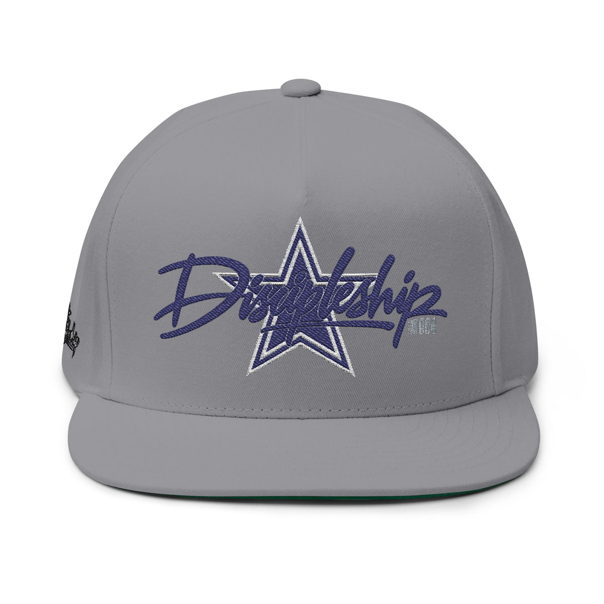 Flat Bill Cap — 'Daylight' Script Star Embroidered Snapback