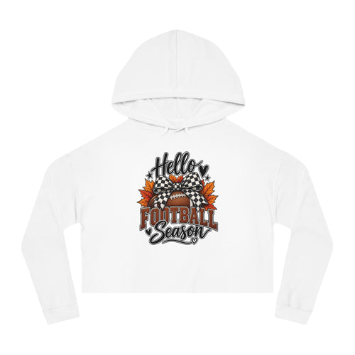 "Hello Football Season" Fall Game Day Sweatshirt Cropped Hoodie
