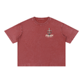 1 Cross 3 Nails Mineral Wash Boxy Cotton T-Shirt