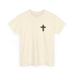 Christian Journey Tee — "Jesus is the Way" Map Back Print, Cross Chest Graphic