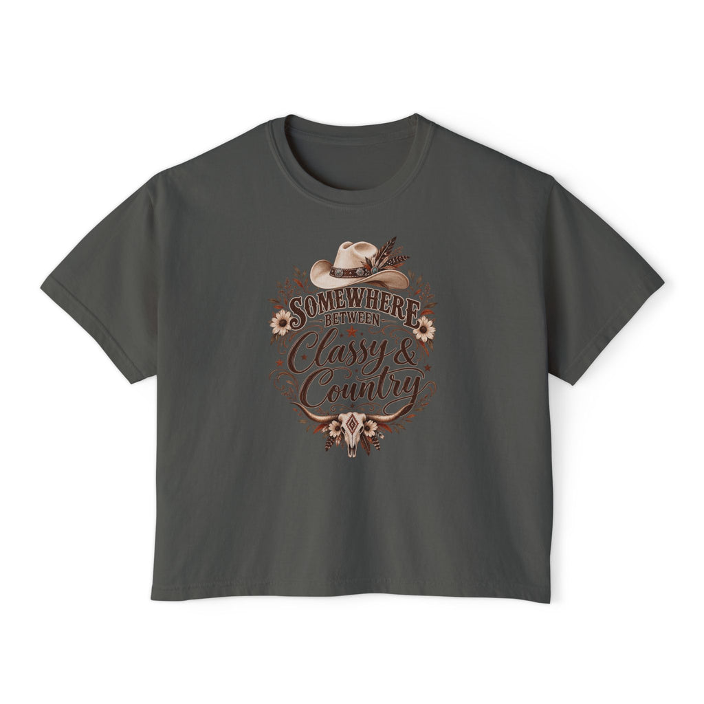 Somewhere Between Classy & Country Women's Boxy Tee