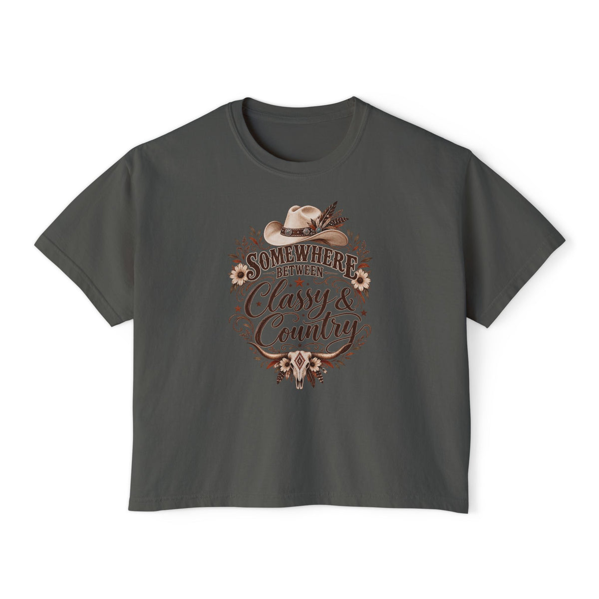 Somewhere Between Classy & Country Women's Boxy Tee