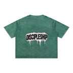 Discipleship Drip Mineral Wash Boxy Cotton T-Shirt