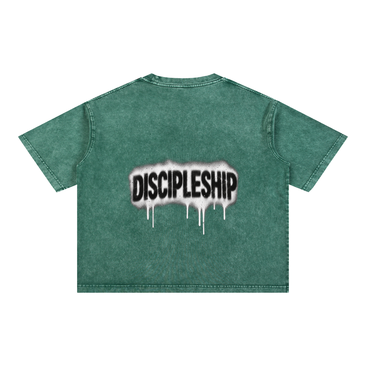 Discipleship Drip Mineral Wash Boxy Cotton T-Shirt