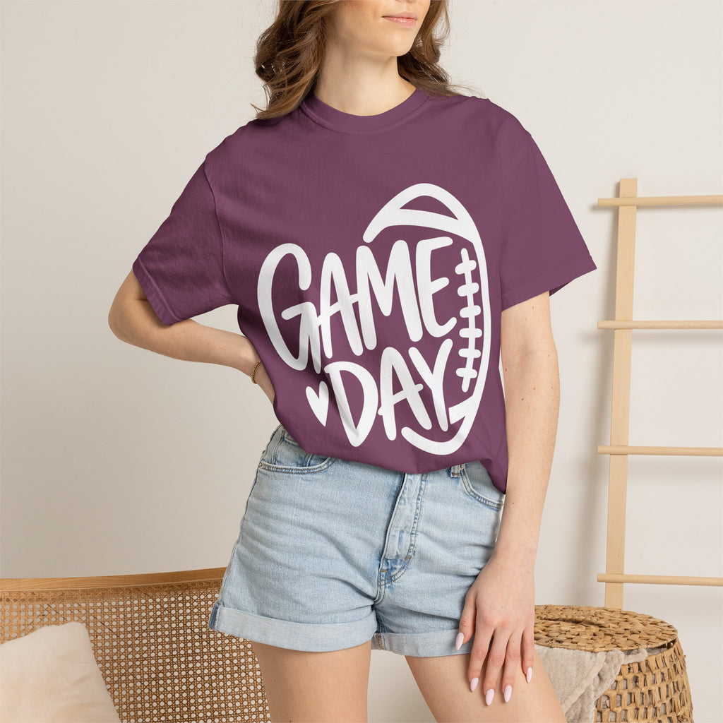 Women's Cutesy Game Day Football T-Shirt