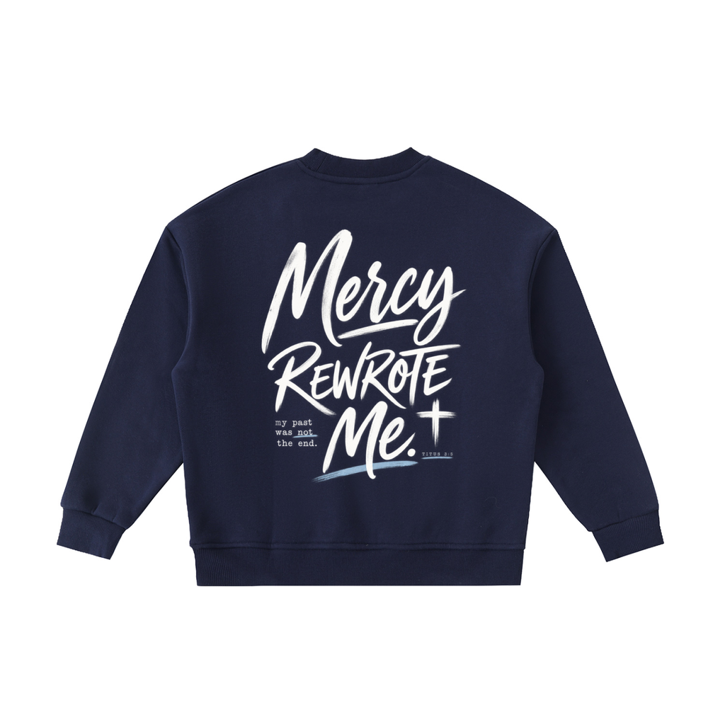 Mercy Rewrote Me Essential Fleece Kids' Crewneck Sweatshirt
