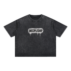 Discipleship Drip Mineral Wash Boxy Cotton T-Shirt
