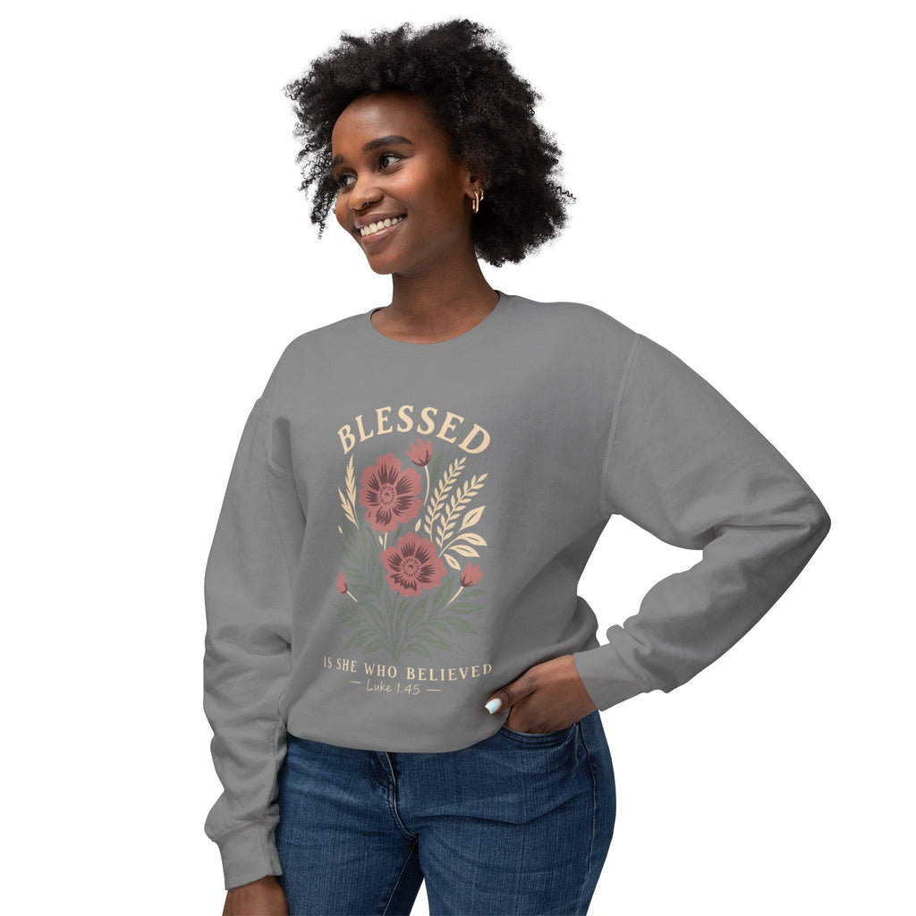 Blessed Floral Sweatshirt — Cozy Women's Crewneck with Vintage Flower Art