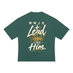 WWJD Green & Gold Mens Heavyweight Oversized T-Shirt