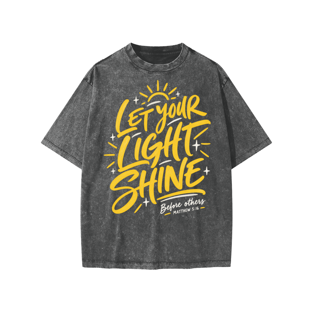 Let Your Light Shine Snow Washed Kids' T-Shirt