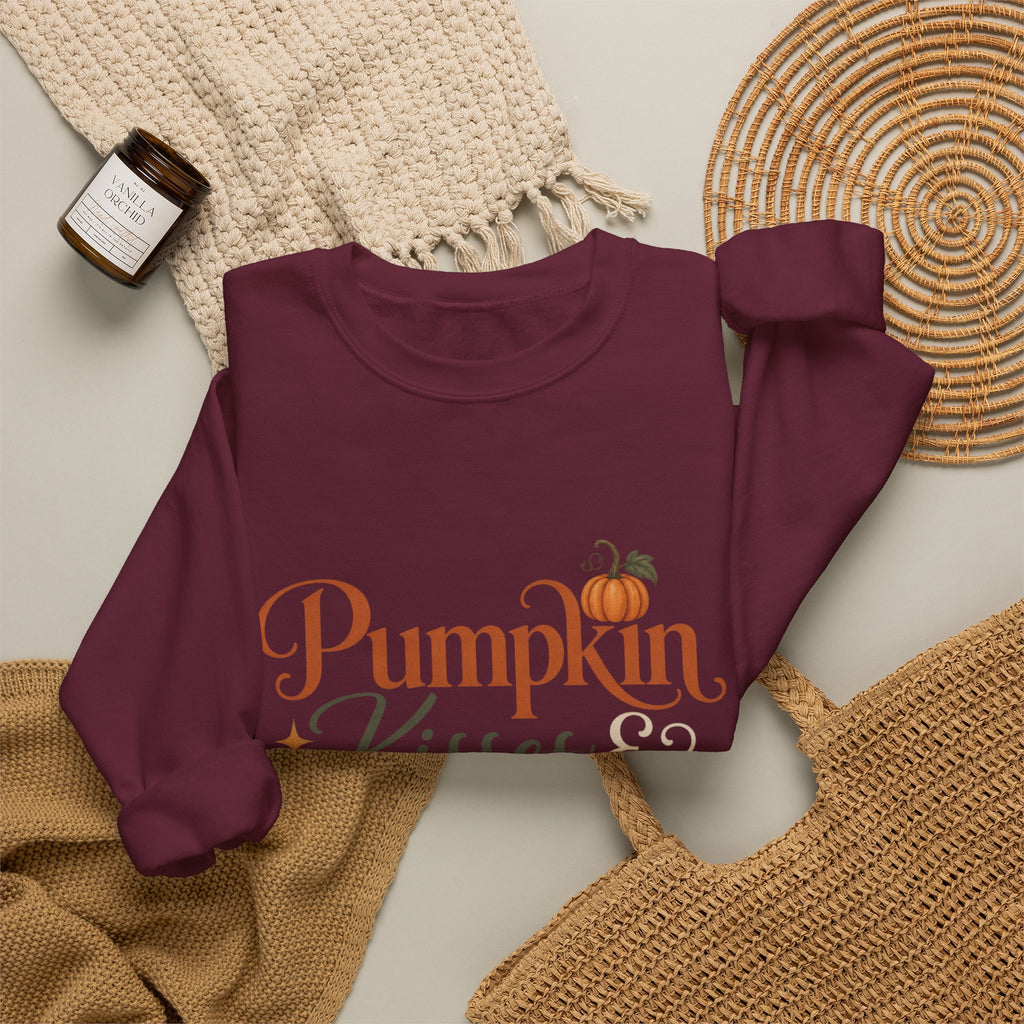 Sweatshirt — Pumpkin Kisses & Midnight Wishes Fall Crewneck