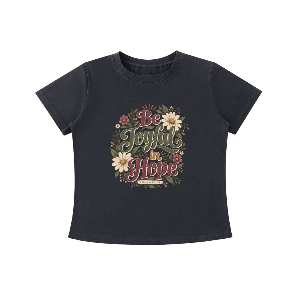Be Joyful in Hope Vintage Wash Slim Fit T-shirt