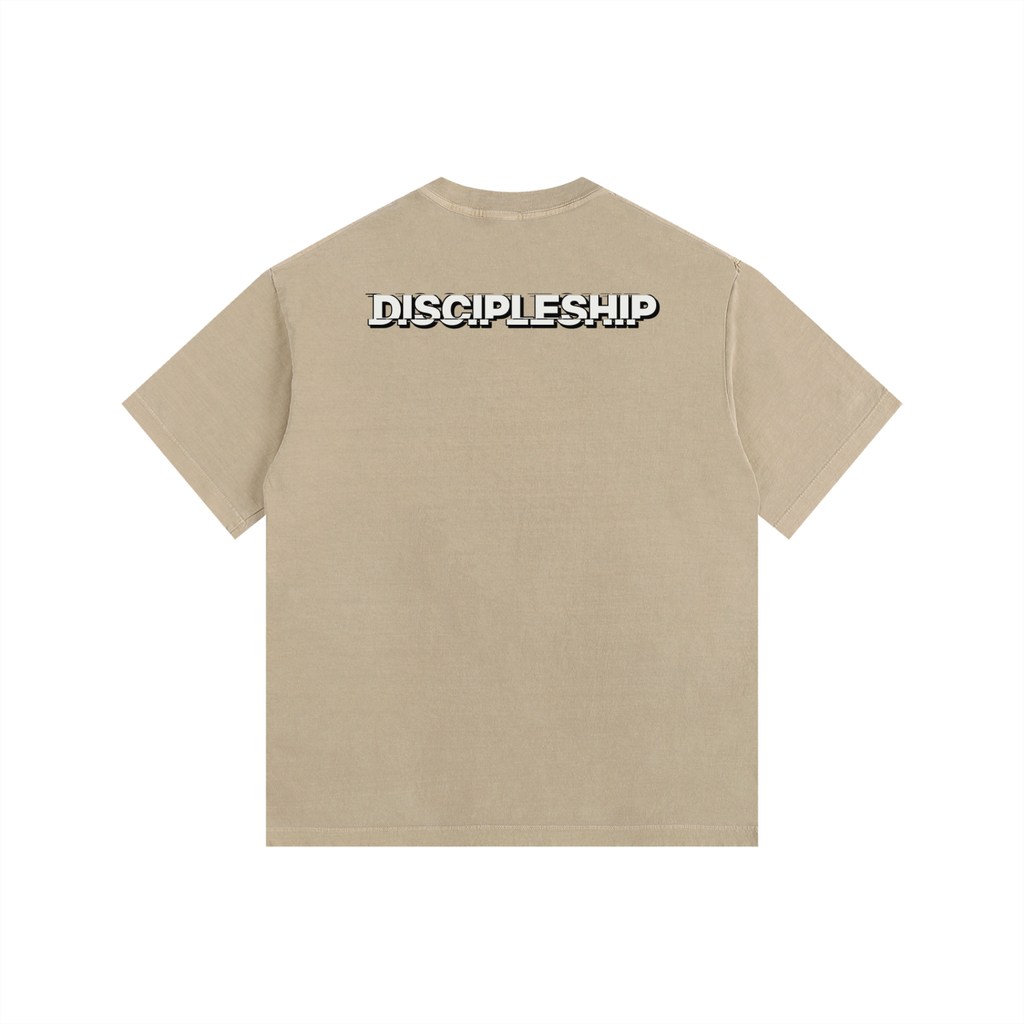 Discipleship Essential  Vintage Washed Oversized Cotton T-Shirt