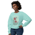 Blessed Floral Sweatshirt — Cozy Women's Crewneck with Vintage Flower Art