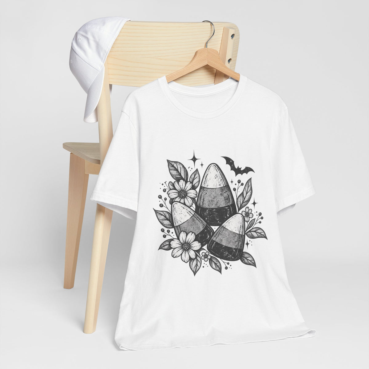Candy Corn Floral Tee — Halloween Candy Corn Shirt