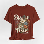 Beautiful In Its Time Floral Tee – Inspirational Vintage Flower Graphic T-Shirt