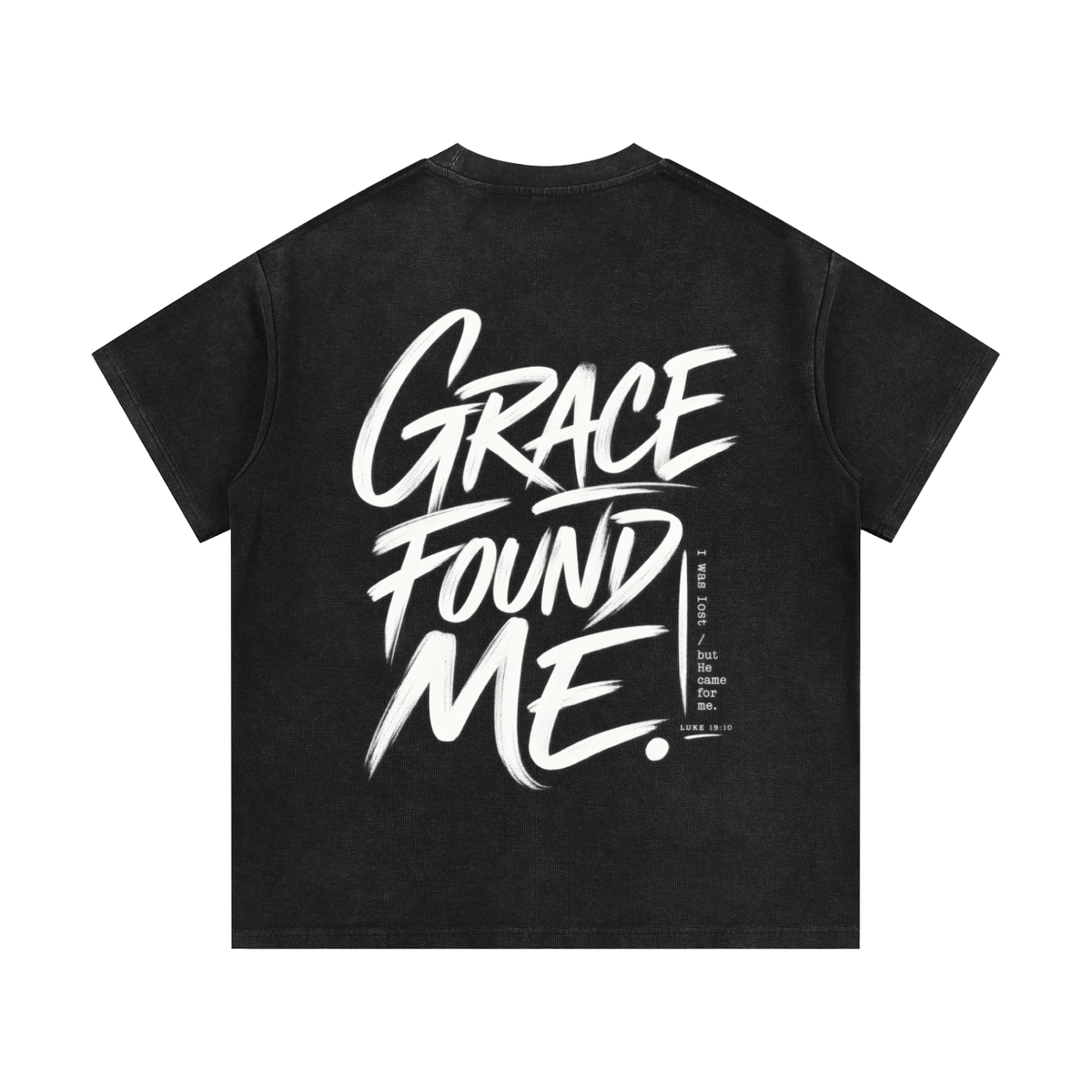 Grace Found Me Mineral Wash Waffle Knit T-Shirt