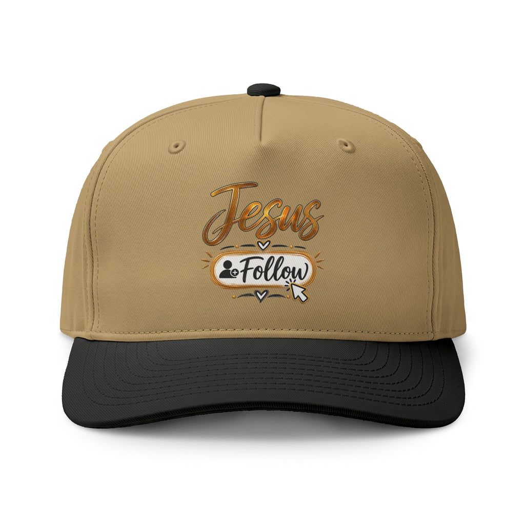Jesus Follow Embroidered Two-Tone Cap