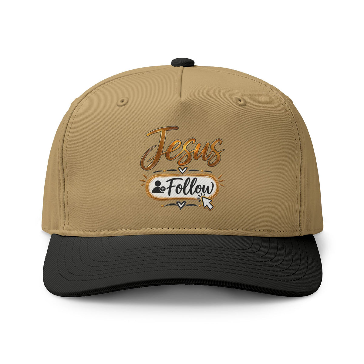 Jesus Follow Embroidered Two-Tone Cap