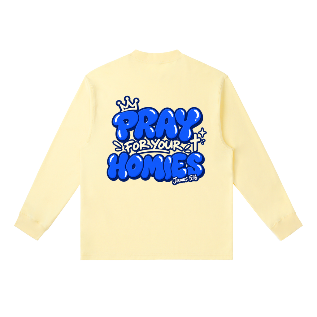 Pray for Your Homies Essential Crewneck Long-Sleeve