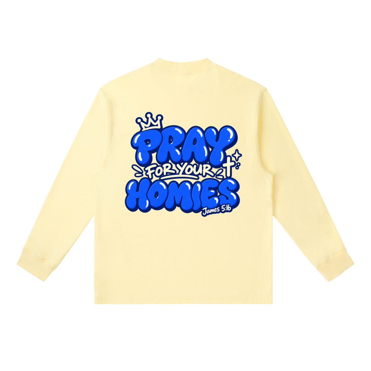 Pray for Your Homies Essential Crewneck Long-Sleeve