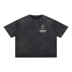 1 Cross 3 Nails Mineral Wash Boxy Cotton T-Shirt