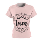I Am Scripture Affirmation Tee — Women's Christian Faith Graphic Shirt