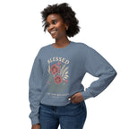 Blessed Floral Sweatshirt — Cozy Women's Crewneck with Vintage Flower Art