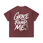 Grace Found Me Mineral Wash Waffle Knit T-Shirt