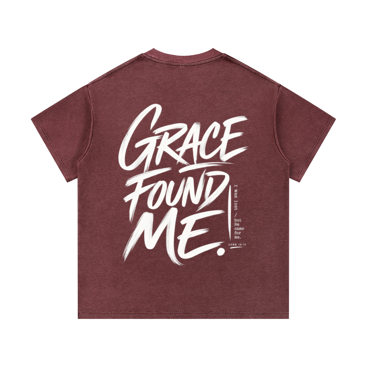 Grace Found Me Mineral Wash Waffle Knit T-Shirt