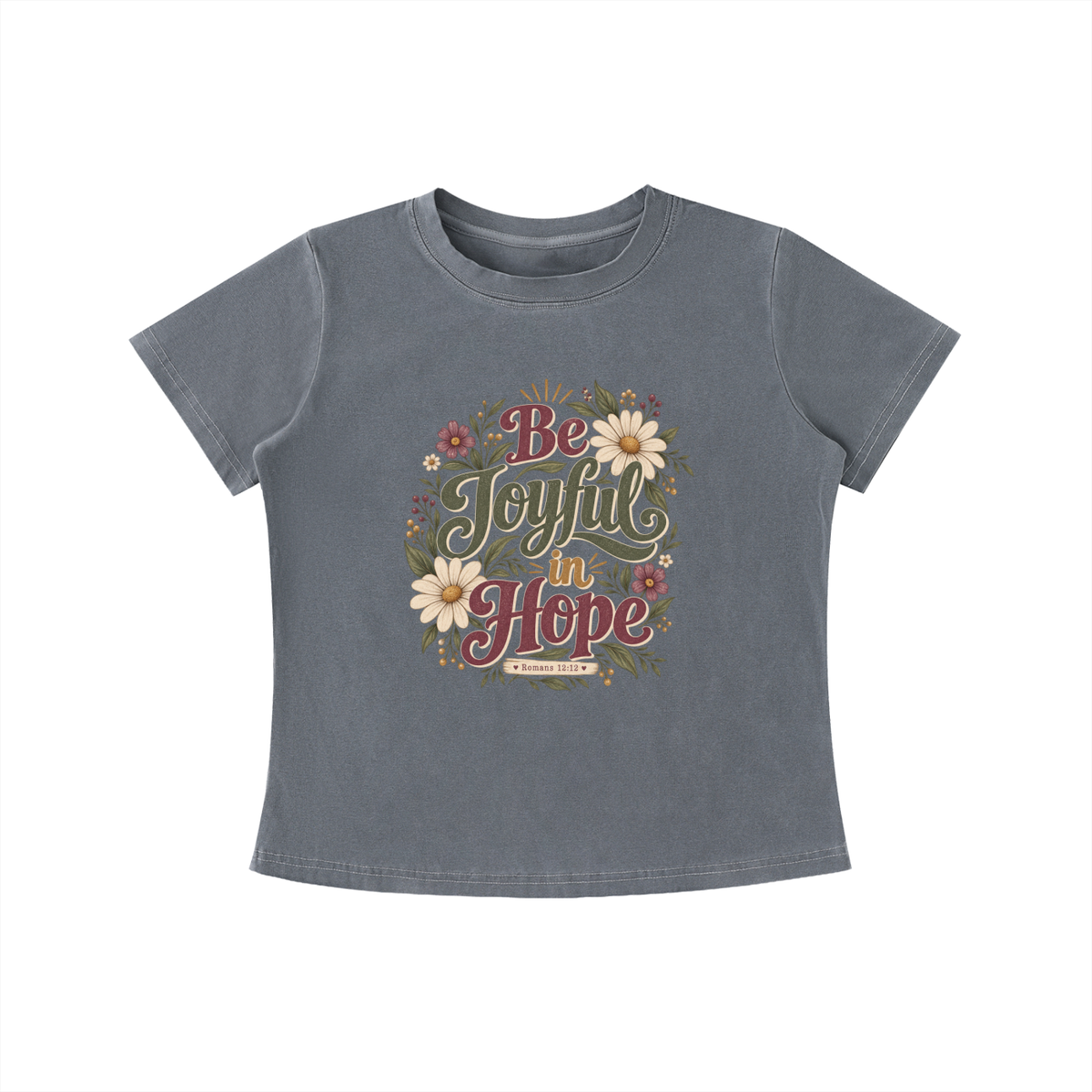 Be Joyful in Hope Vintage Wash Slim Fit T-shirt