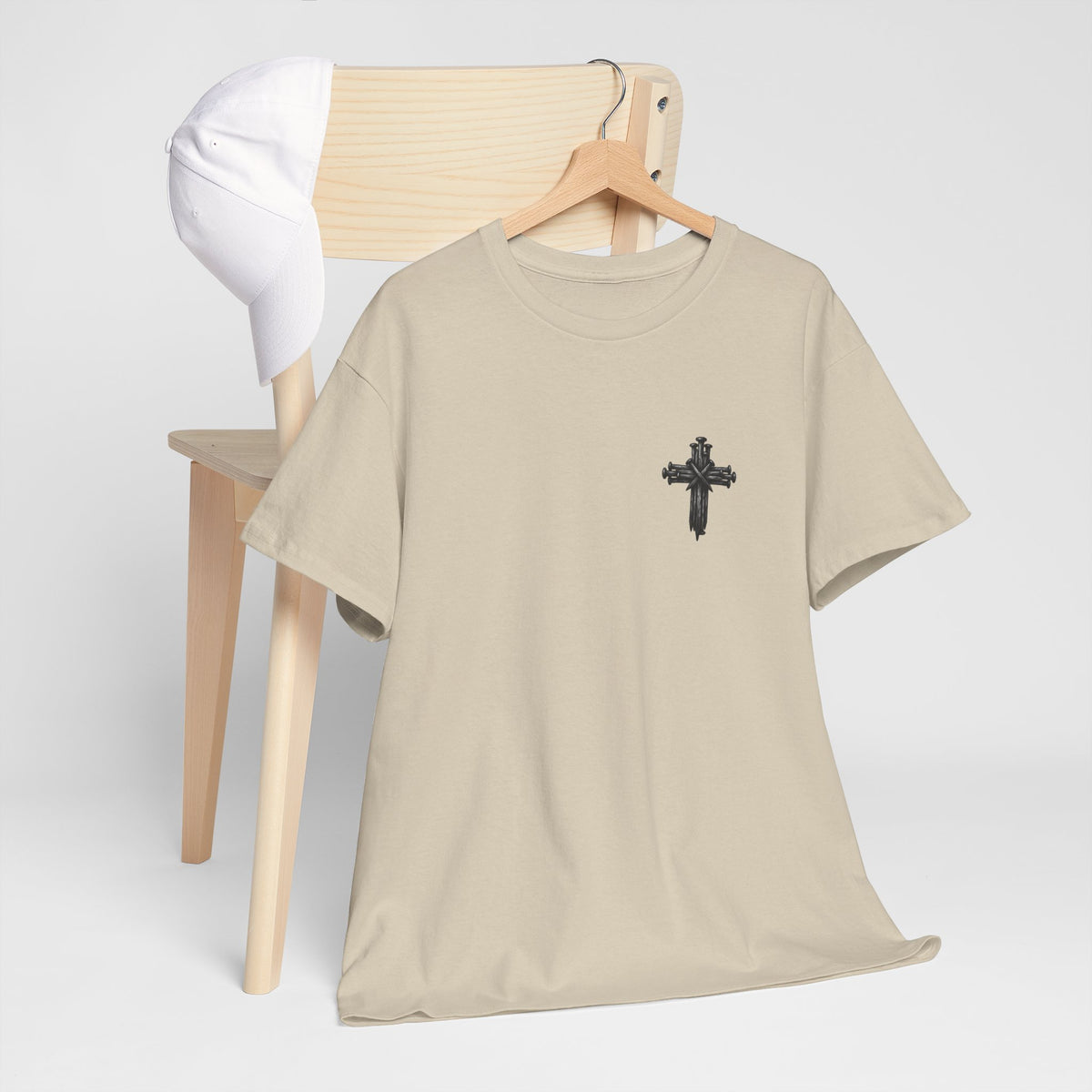 Christian Journey Tee — "Jesus is the Way" Map Back Print, Cross Chest Graphic