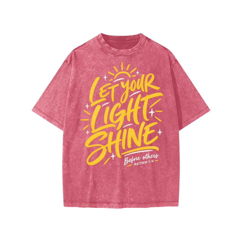 Let Your Light Shine Snow Washed Kids' T-Shirt