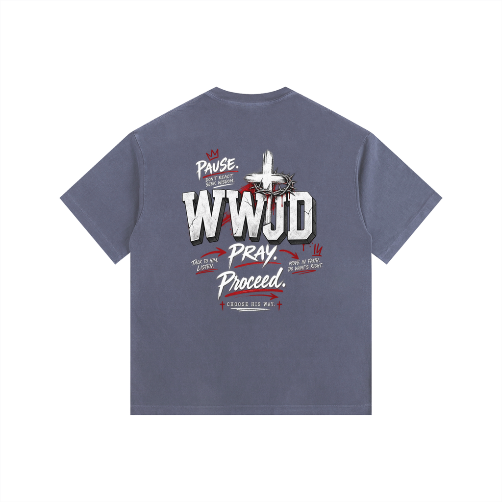 WWJD Vintage Washed Oversized Cotton T-Shirt
