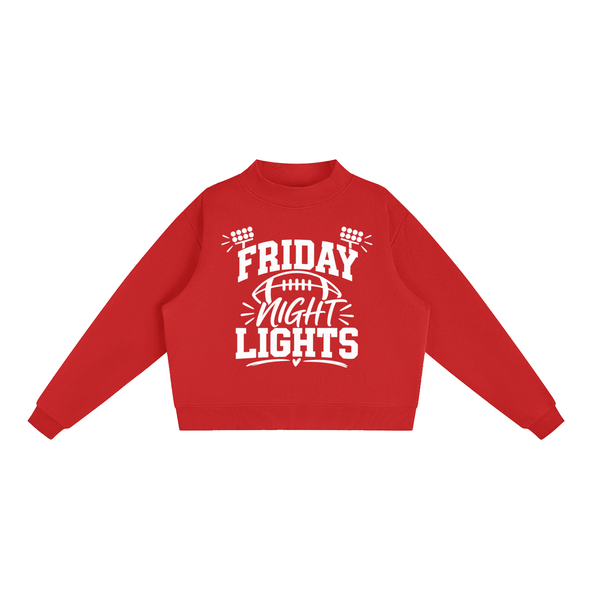 Friday Night Lights Essential Fleece Mock-Neck Crew Sweatshirt