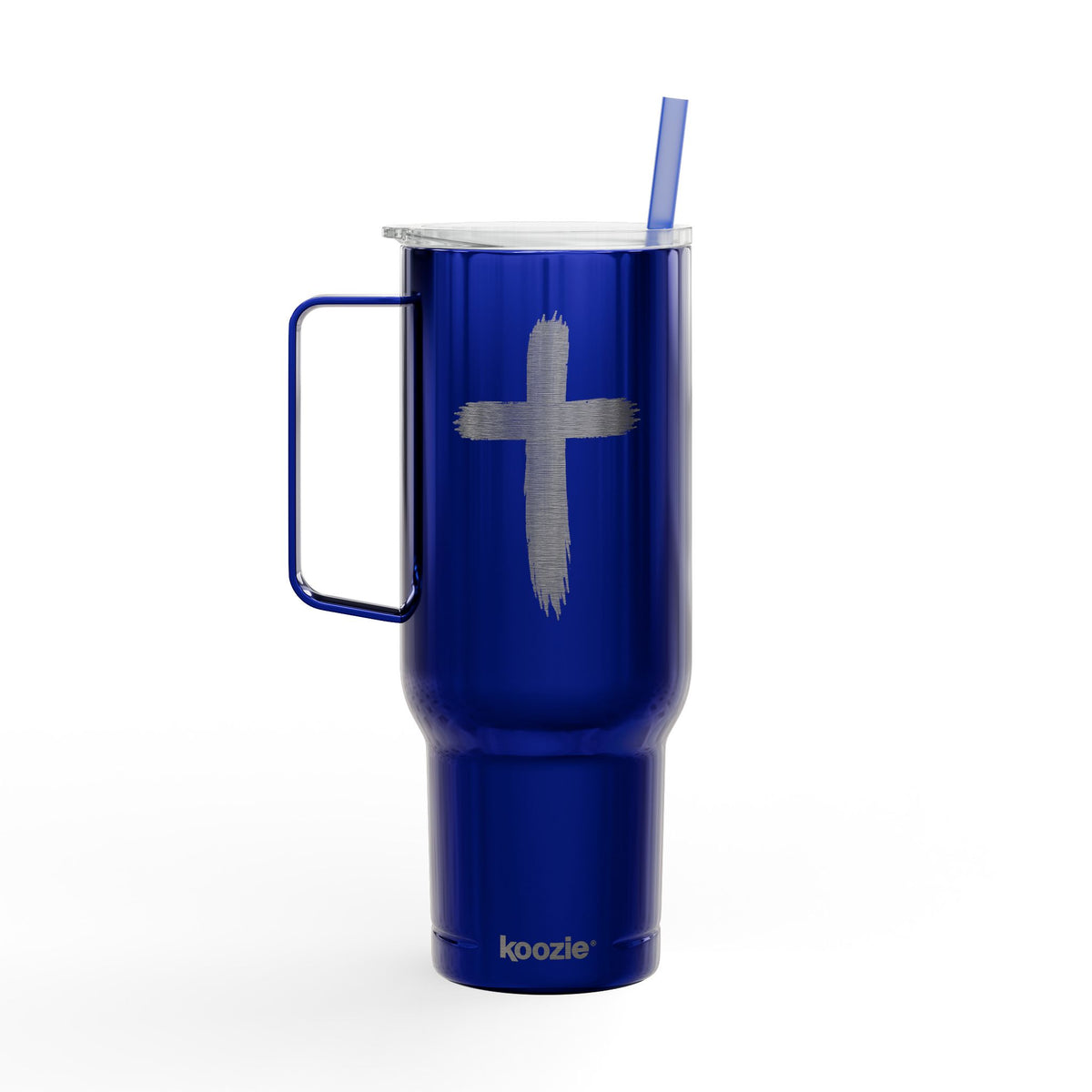 Engraved 40oz Cross Tumbler with Lid