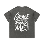 Grace Found Me Mineral Wash Waffle Knit T-Shirt