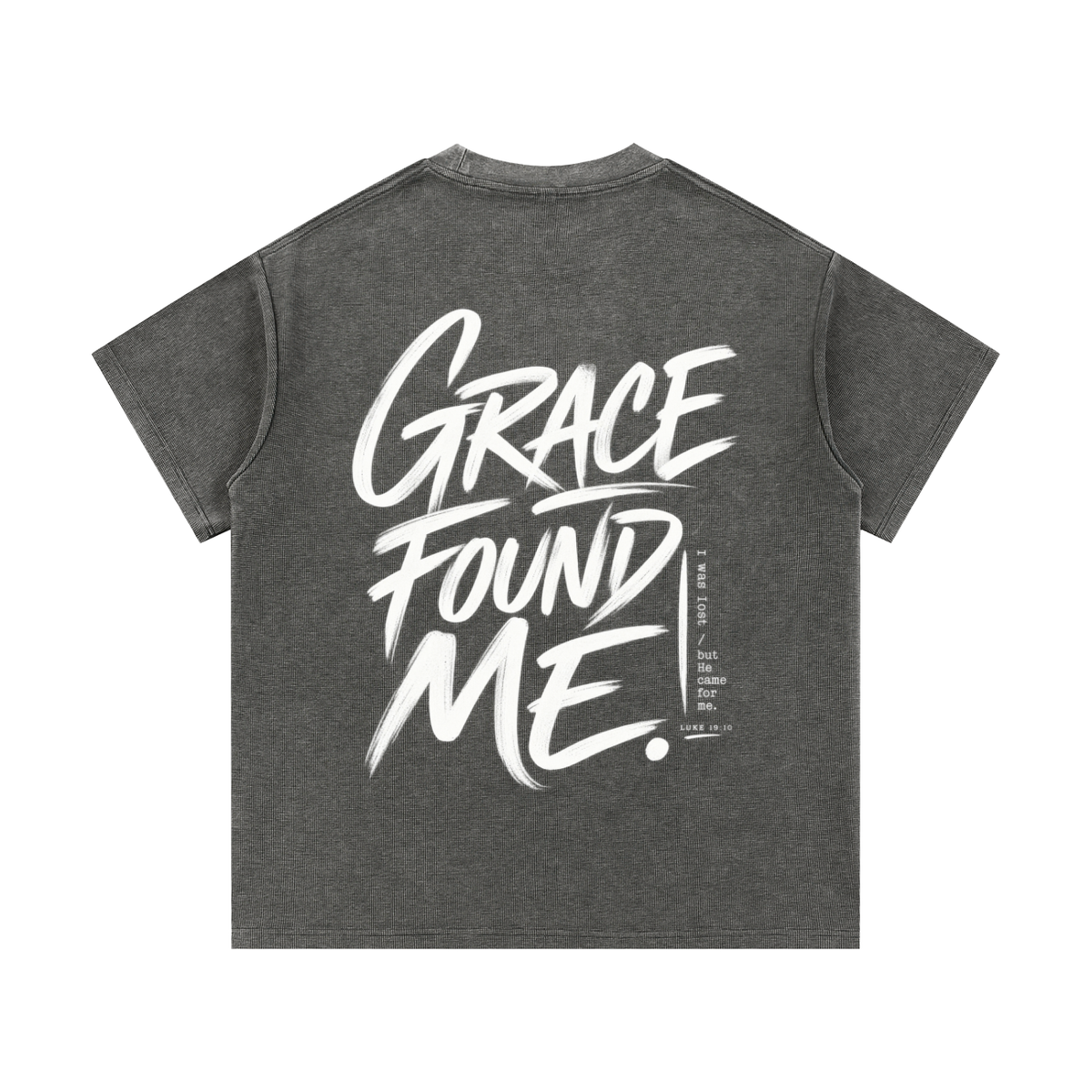 Grace Found Me Mineral Wash Waffle Knit T-Shirt
