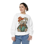 Boo-tiful Mess Sweatshirt – Teal Pumpkin with Leopard Bow & Daisies