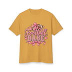 Football Babe T‑Shirt — Pink Cheerleader Football Design