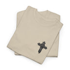 Christian Journey Tee — "Jesus is the Way" Map Back Print, Cross Chest Graphic