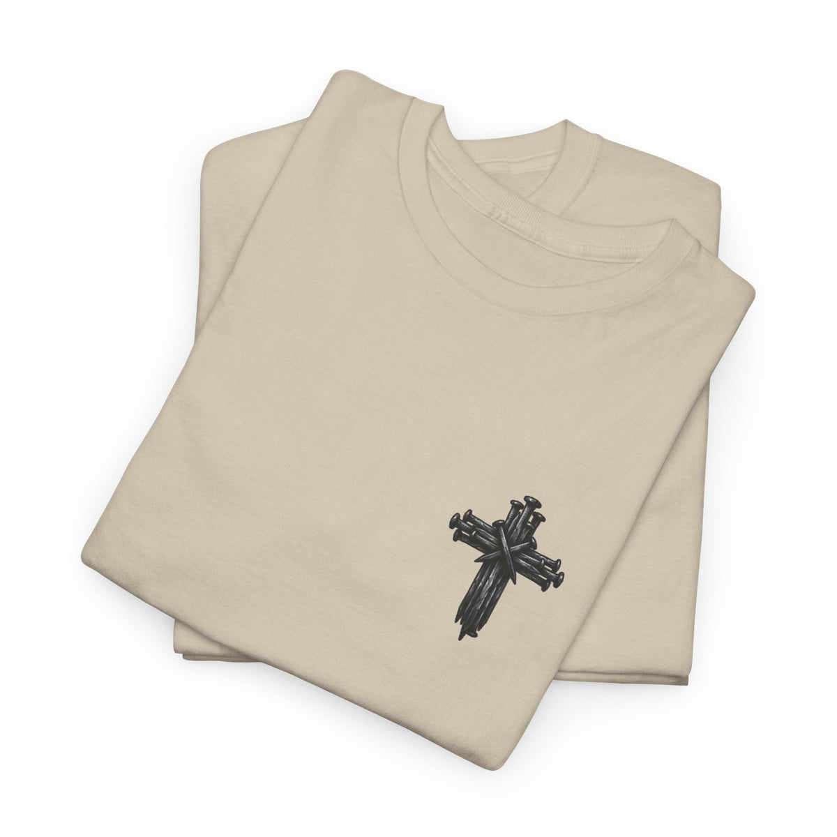 Christian Journey Tee — "Jesus is the Way" Map Back Print, Cross Chest Graphic