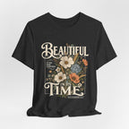 Beautiful In Its Time Floral Tee – Inspirational Vintage Flower Graphic T-Shirt