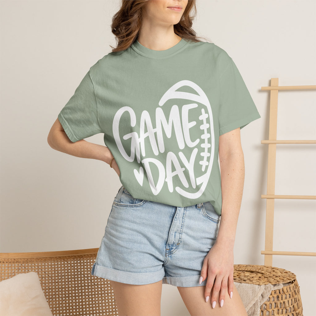 Women's Cutesy Game Day Football T-Shirt
