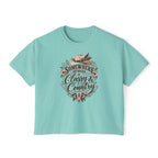 Somewhere Between Classy & Country Women's Boxy Tee