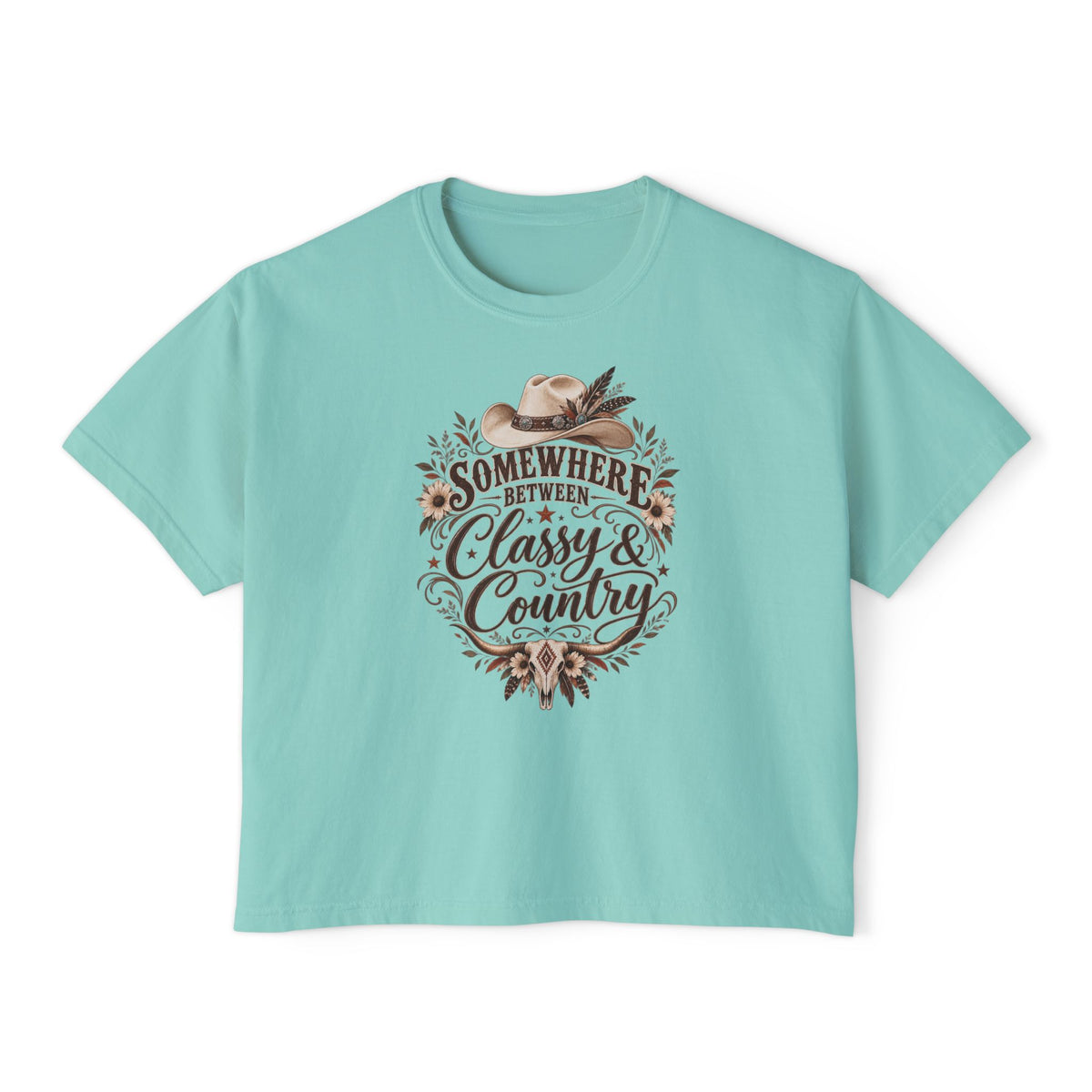 Somewhere Between Classy & Country Women's Boxy Tee