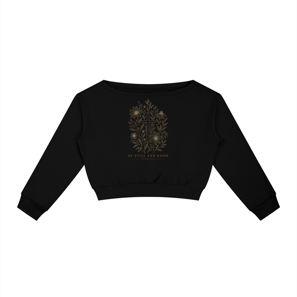 Be Still and Know Women's Off-Shoulder Sweatshirt